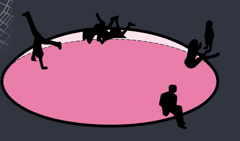 An abstract representation of the Balance Bowl installation.