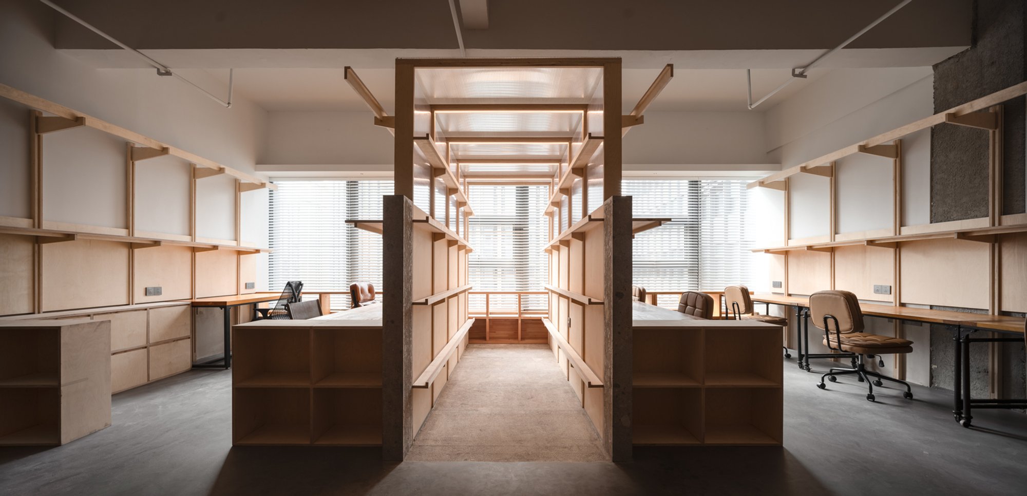 ZAOZUO Architecture Studio Builds Its Own Office from Plywood Logic and Compact Ambition