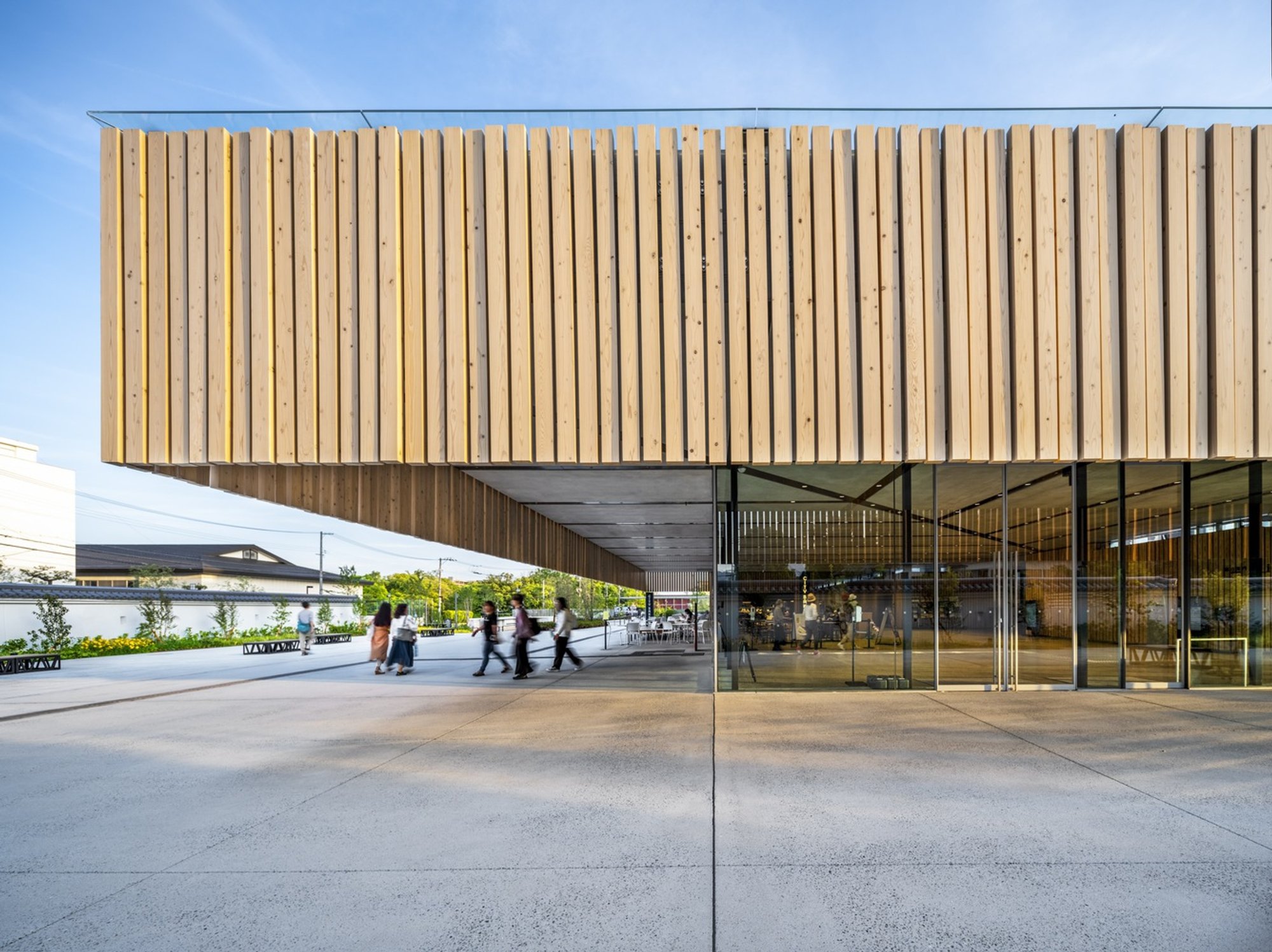 Nikken Sekkei Builds a Theater from 27,000 Cedar Cubes on the Ruins of a Japanese Castle