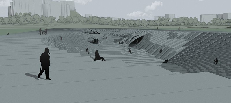 Fluid Walkways: Exploring the undulating paths of The Void, where design and human interaction come together.