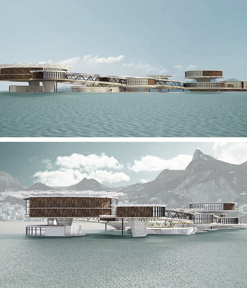 Showcasing the building's seamless connection between architecture and nature.