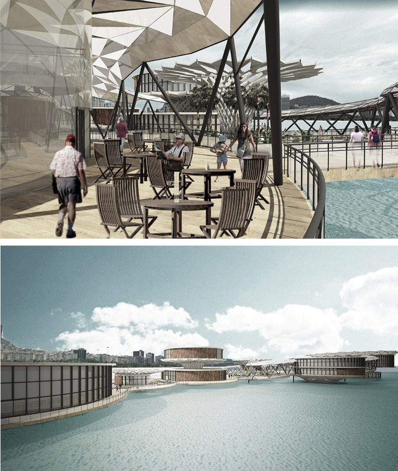 The Hovering Building's breathtaking structure blending with the natural environment.