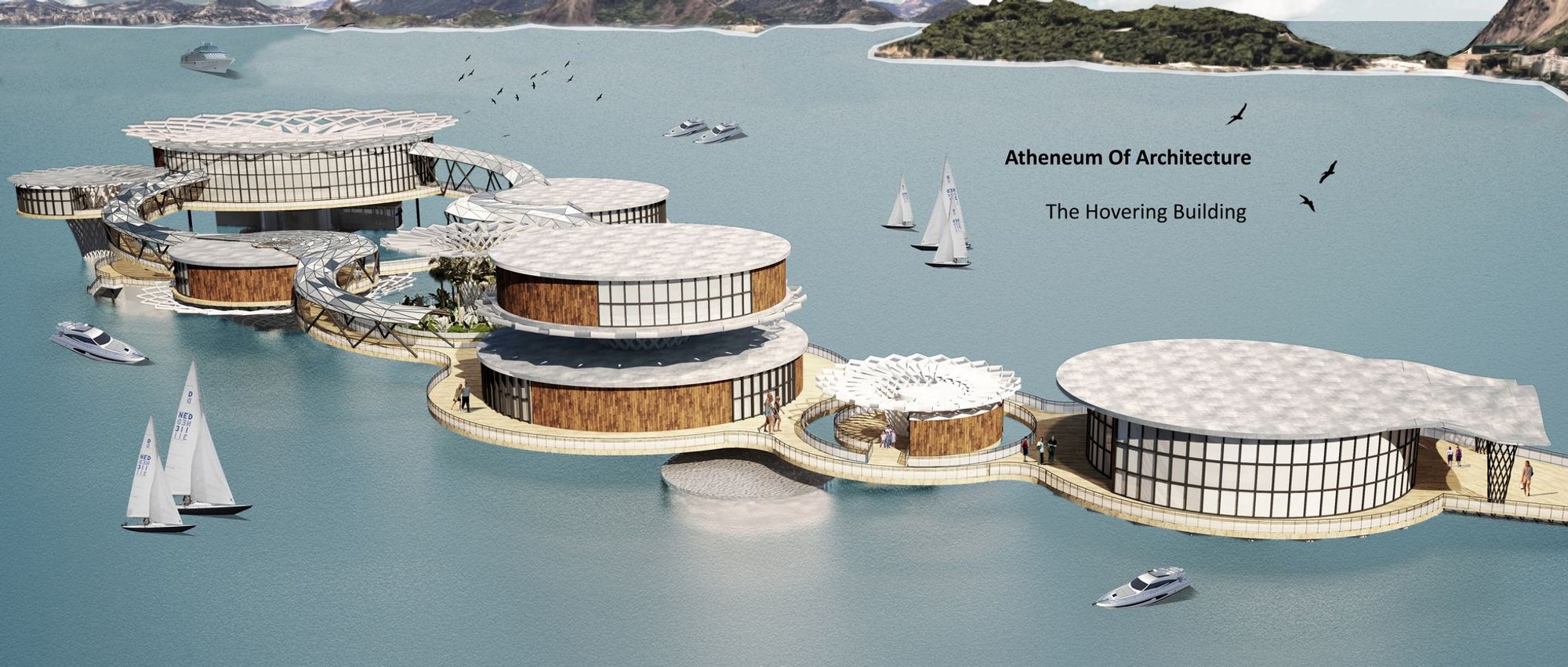 The Hovering Building: A Sustainable Architectural Masterpiece Above Water