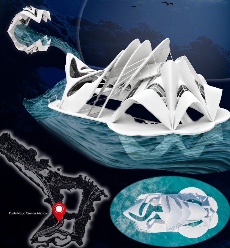 Overview of the Hydro Shell Nexus design highlighting its adaptability and biomimetic architecture.