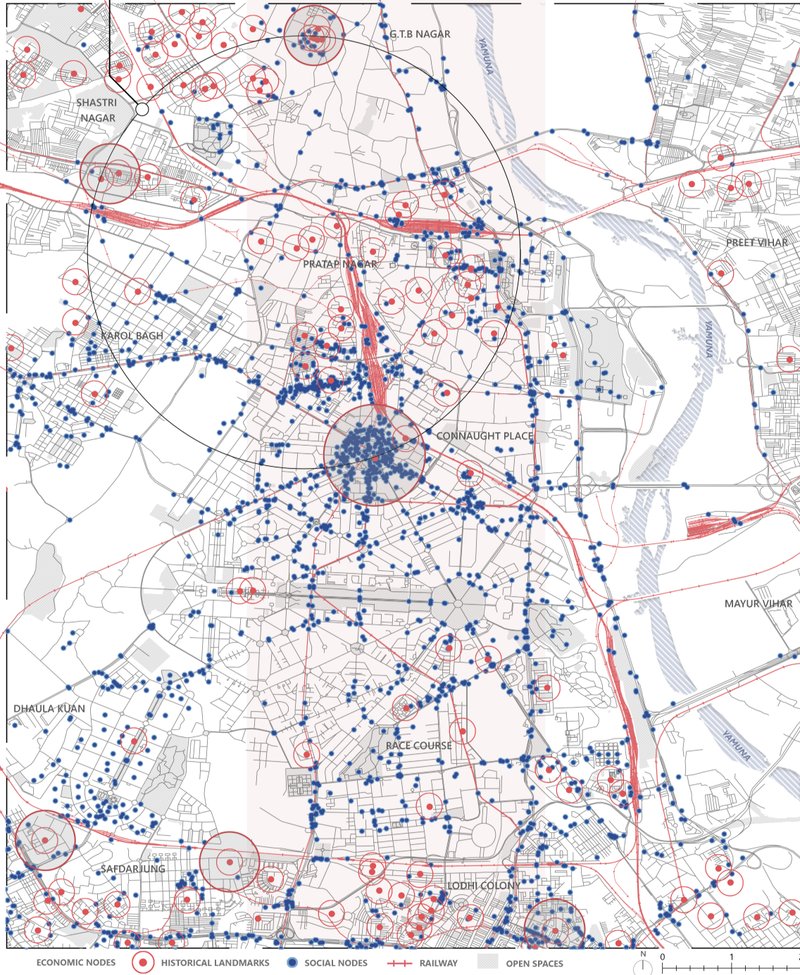 Movement trends: Visualizing flow and connectivity in Neo Delhi’s urban transformation.