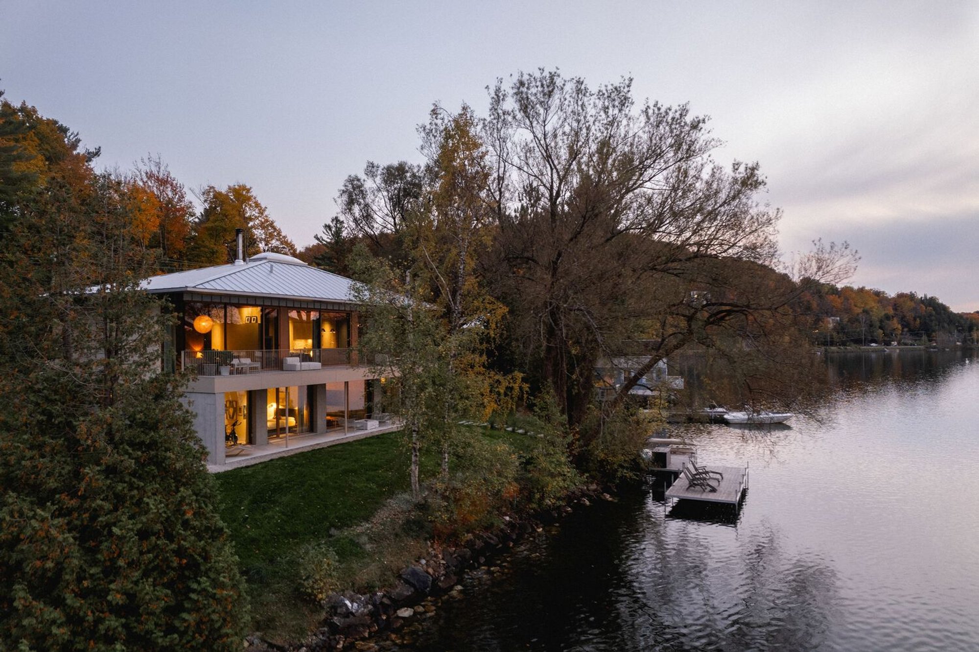 NatureHumaine Builds a Brick Palisade Between a Busy Road and a Quiet Canadian Lake