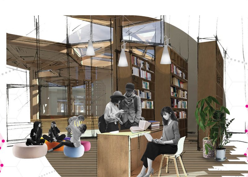 Knowledge &amp; Community – A sustainable library space for learning and collaboration.