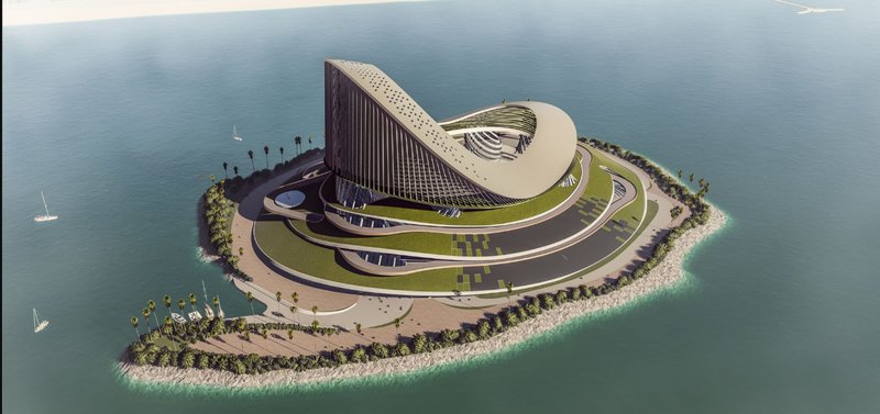 Sleek and Sustainable – A cutting-edge architectural marvel promoting green energy.