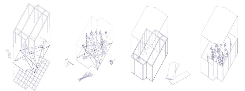 Installation Process – Constructing the interactive maze with precision.
