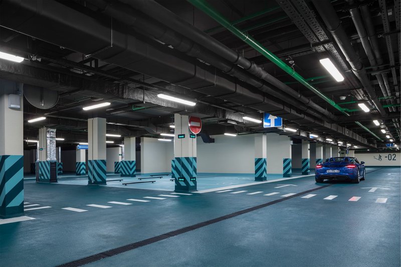 Reef Residence Sochi's underground parking: a seamless blend of modern design, efficiency, and urban innovation for a superior user experience.