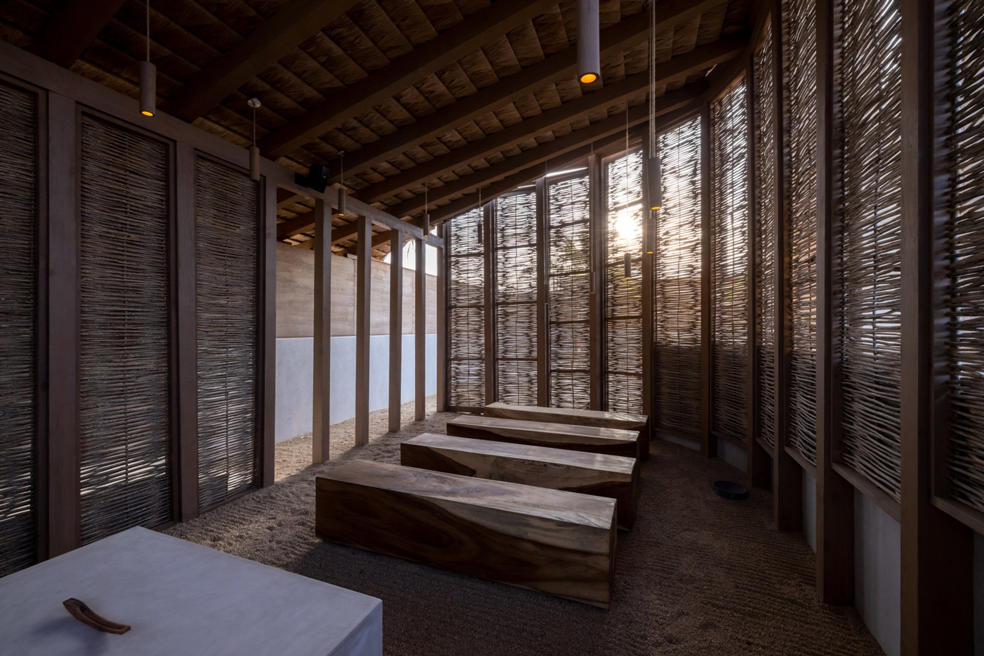 estudio ALA Builds a Desert Chapel from Rammed Earth and Woven Timber in Baja California