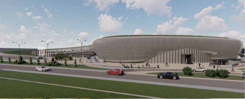 Futuristic Facade – A sleek, modern exterior with an innovative architectural approach for sustainable urban development.