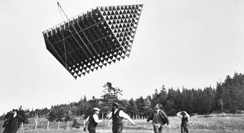 Historic Kite Experiment – Alexander Graham Bell’s tetrahedral kite influencing airborne structures.