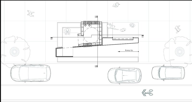 Aerial Perspective – A top-down view highlighting accessibility and thoughtful urban integration.