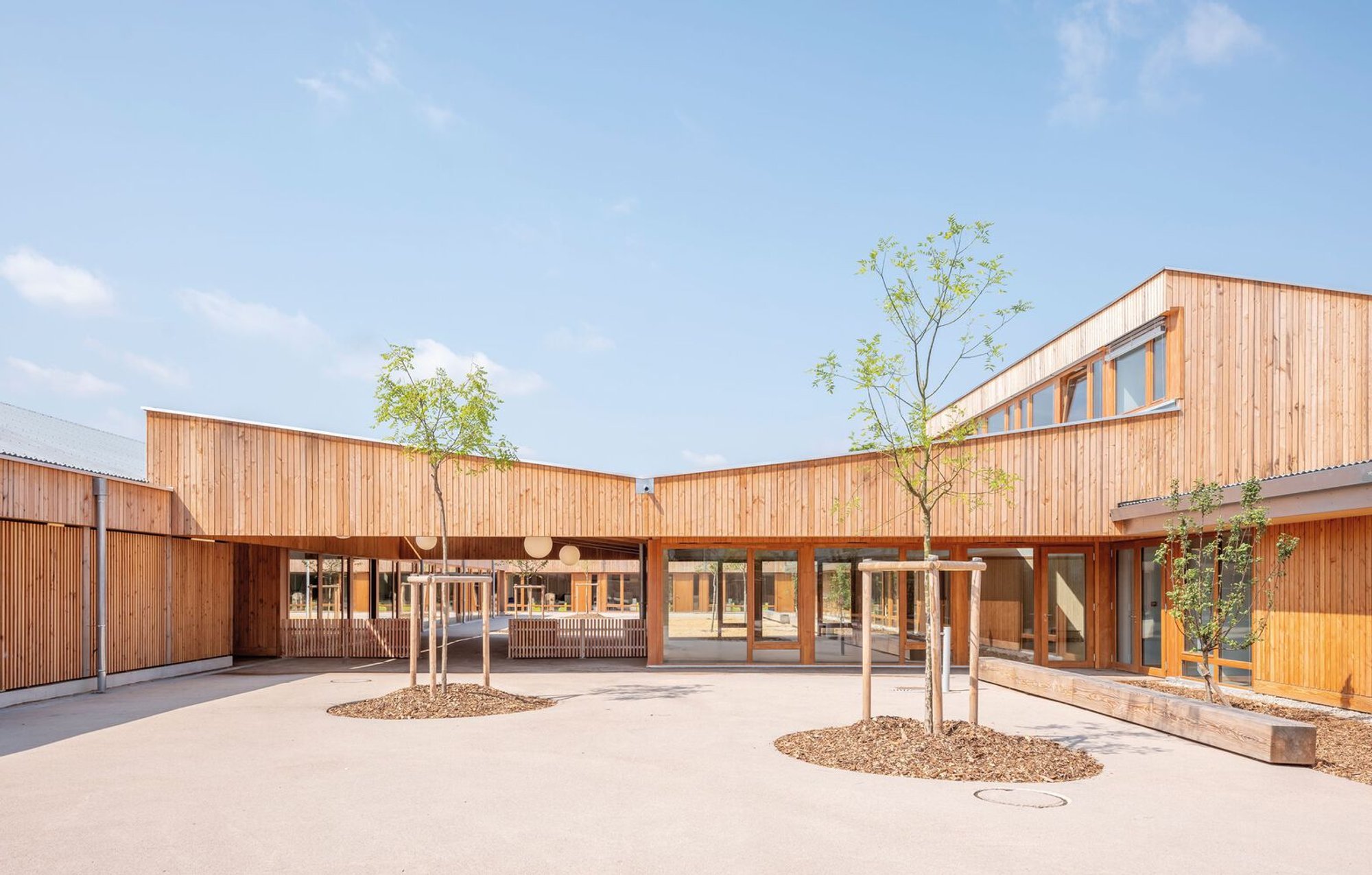 Sustainable School Architecture: Nursery School and Elsa Triolet Center by Richter Architectes