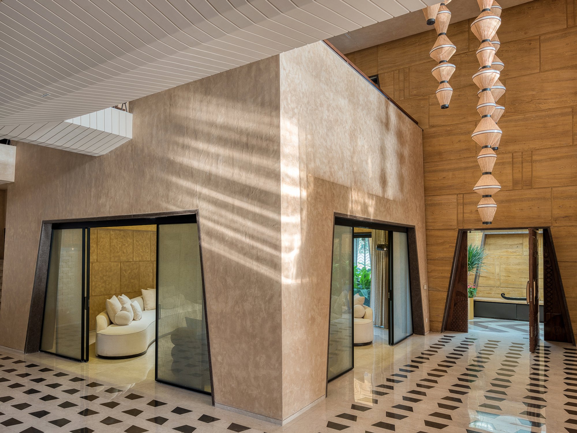 SPAN Architects Builds a Sandstone Fortress for Modern Living in Indore