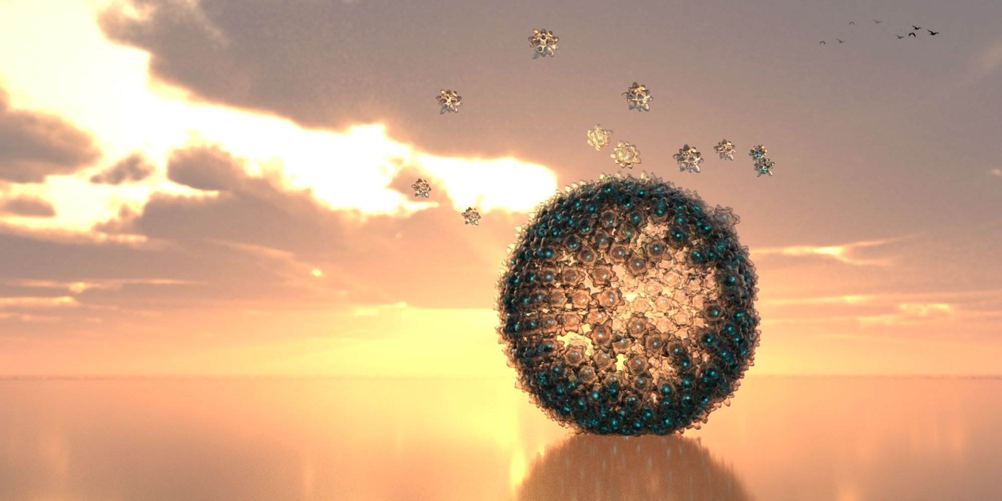 Trinity: A Hydro-Bionic Entertainment Nucleus Floating Off the Coast of Los Angeles