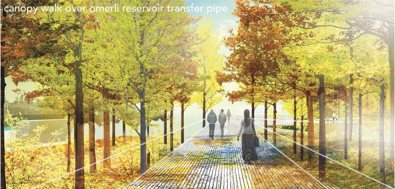 Canopy Walk Over Omerli Transfer Pipe – Immersive experience through nature-inspired infrastructure.