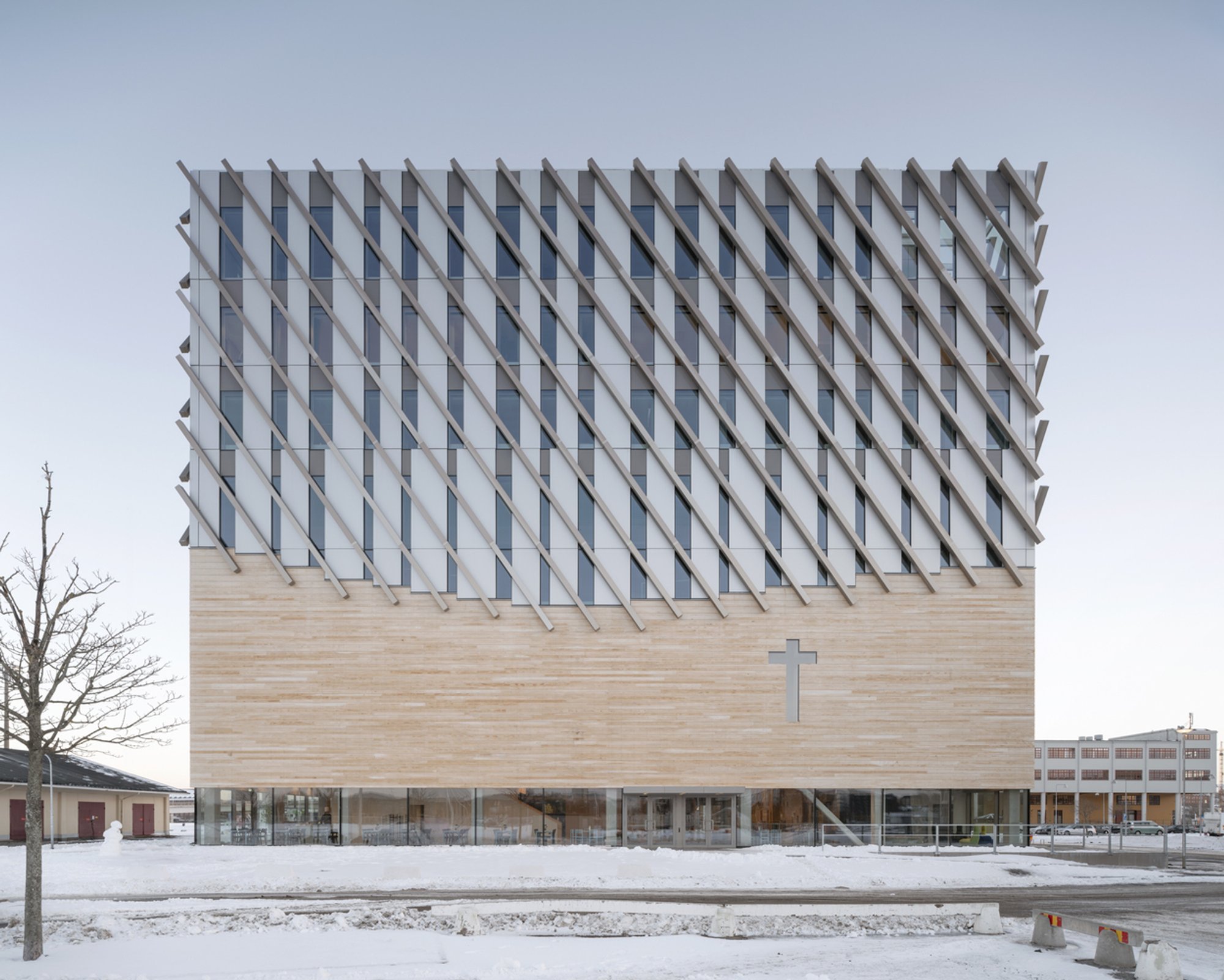 Modern Church Architecture in Mixed-Use Design: Frihamnskyrkan Church by Elding Oscarson