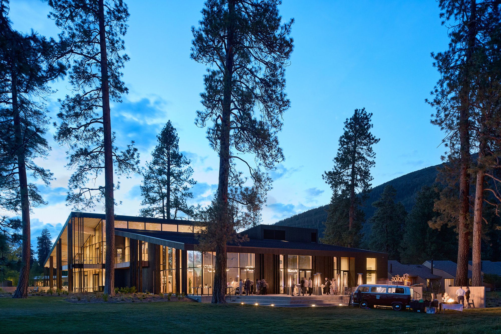 Hacker Architects Rebuilds the Black Butte Ranch Lodge with Charred Cedar, Salvaged Timber, and Volcanic Memory