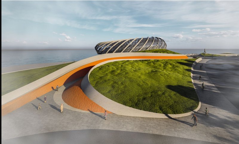 Futuristic Design – A stunning display of modern materials, transparency, and environmental adaptation.