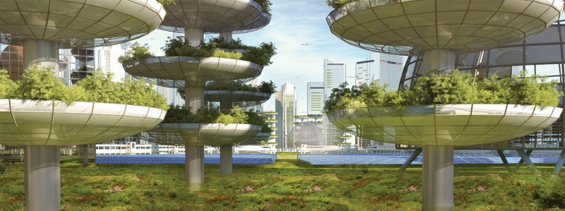 Vertical Urban Farms – High-tech green spaces integrating food production within the city.