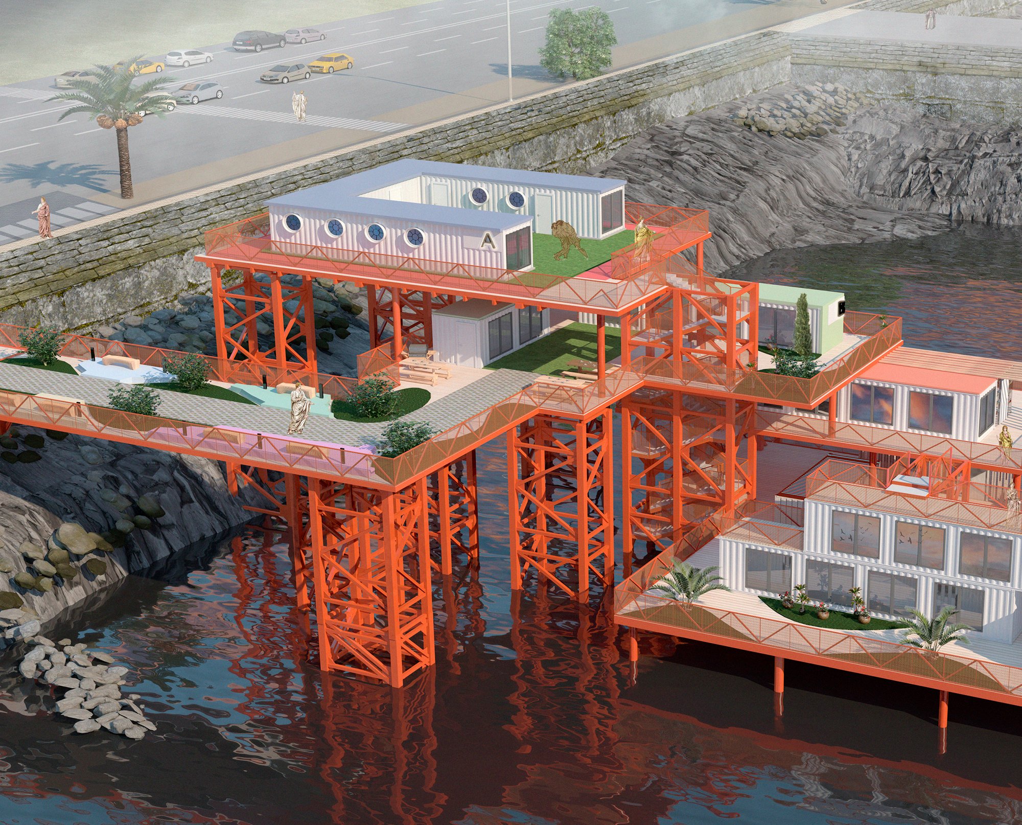 Marine student container city