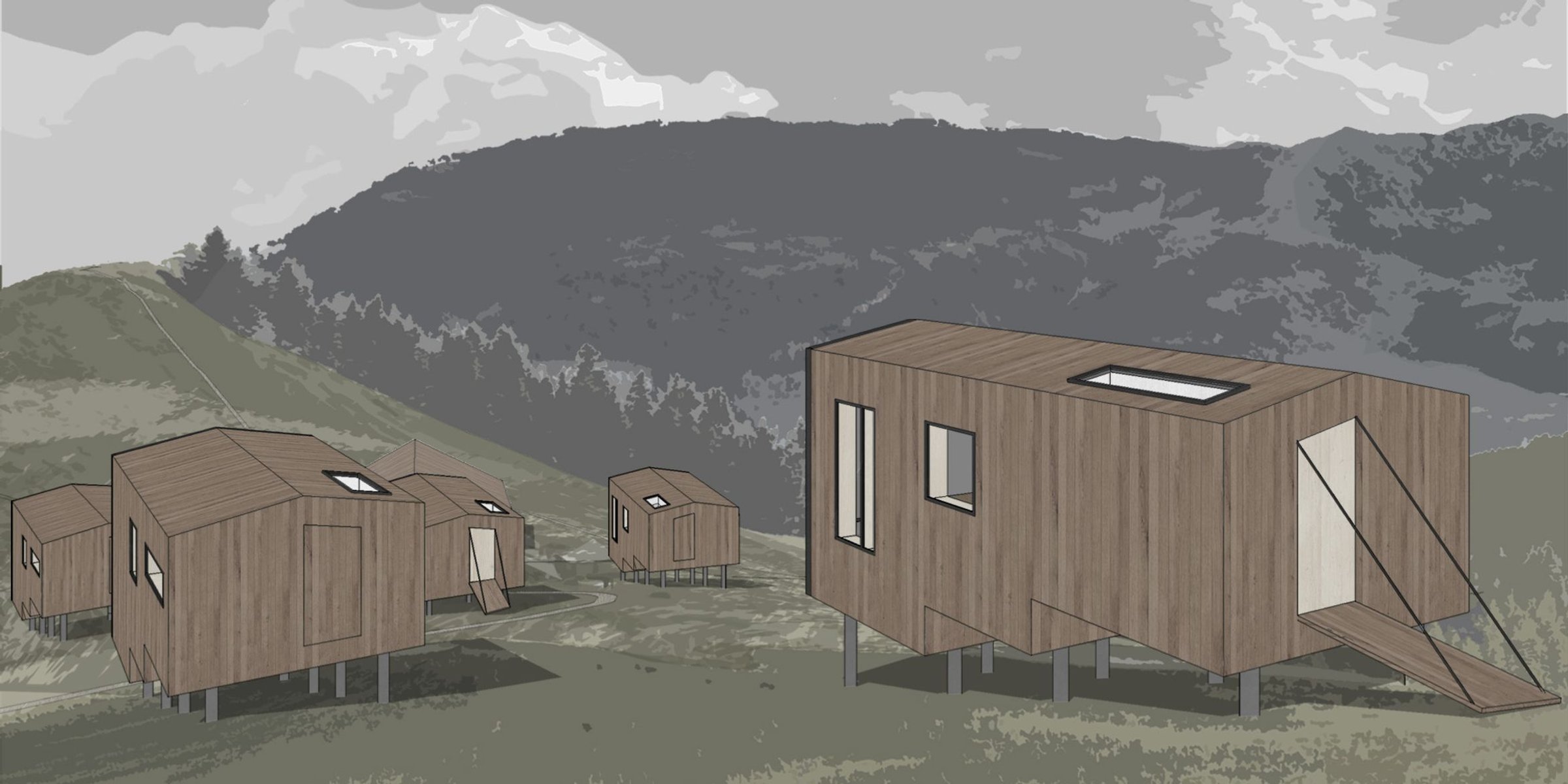 Sustainable Mountain Architecture: The Fusion of Functionality and Eco-Conscious Design in Maurice Lukie's Wandering Pods