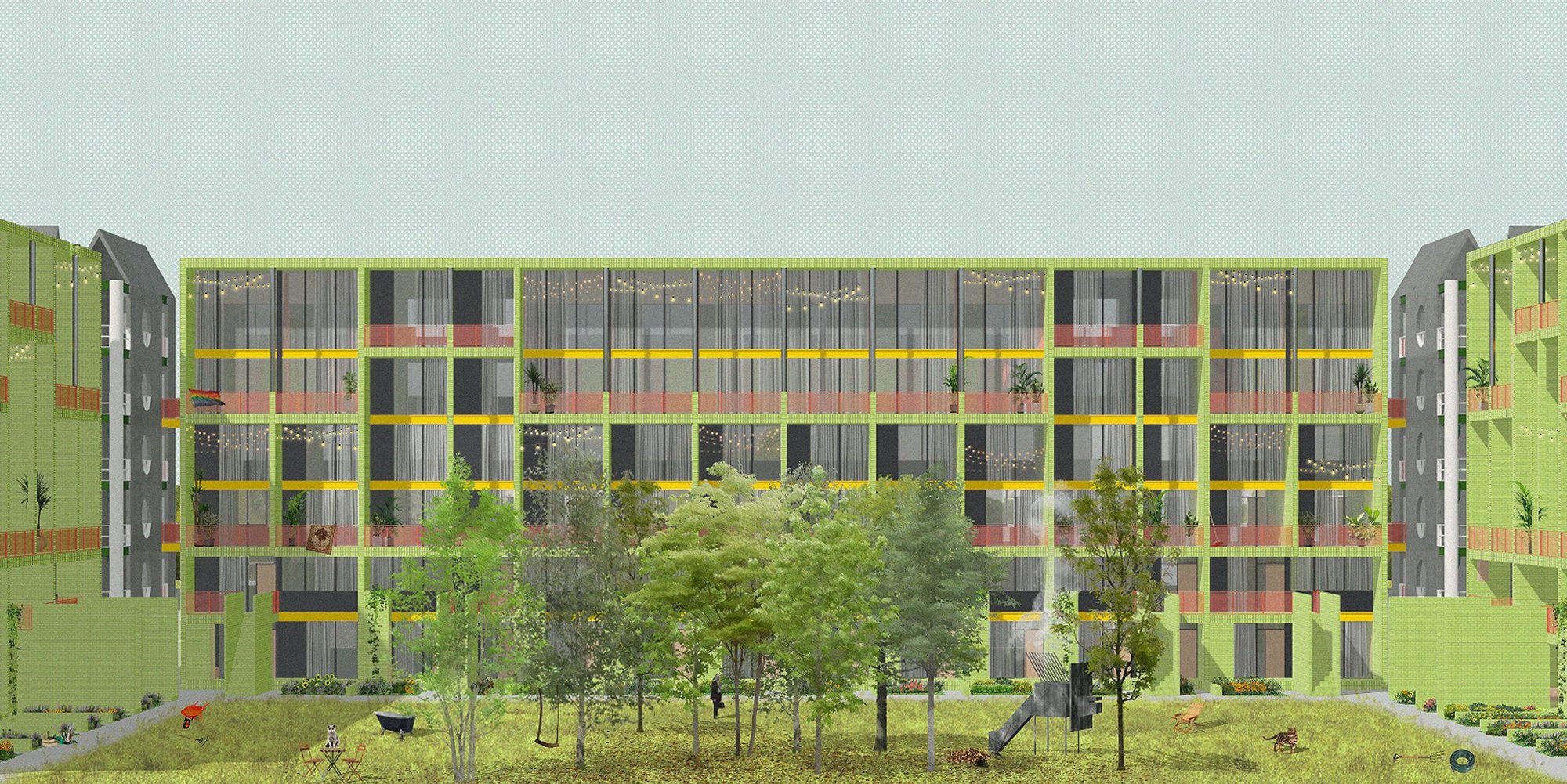 Sustainable Urban Housing: Notacourtyardhouse - A Blueprint for Community and Nature in Urban Peripheries