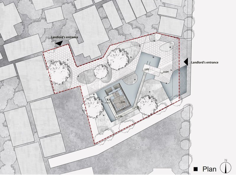 Urban site plan integrating spiritual and communal spaces.