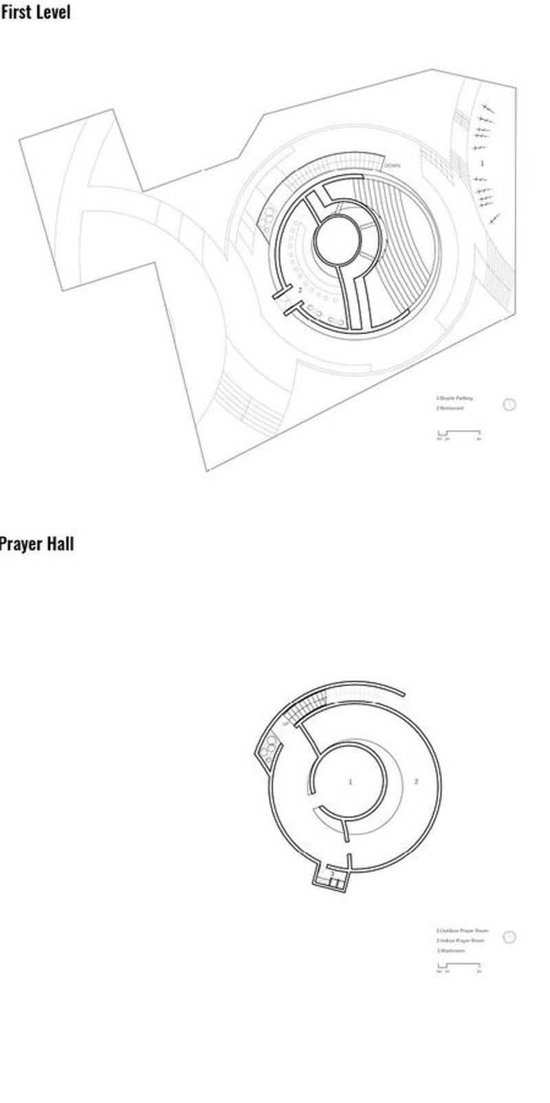 Detailed blueprints of Unity Circle: Design meets spirituality.