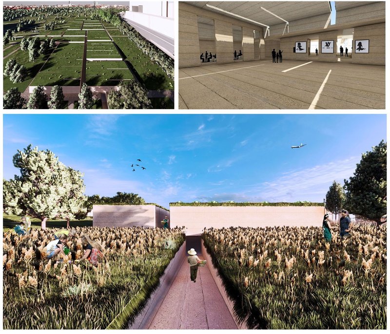 Verdant's agricultural fields, indoor learning spaces, and community areas.