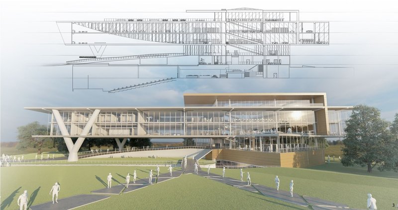 Structural elegance meets open space in Solaris Library's design.