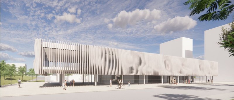 Elegant dance center merges culture with modern design.