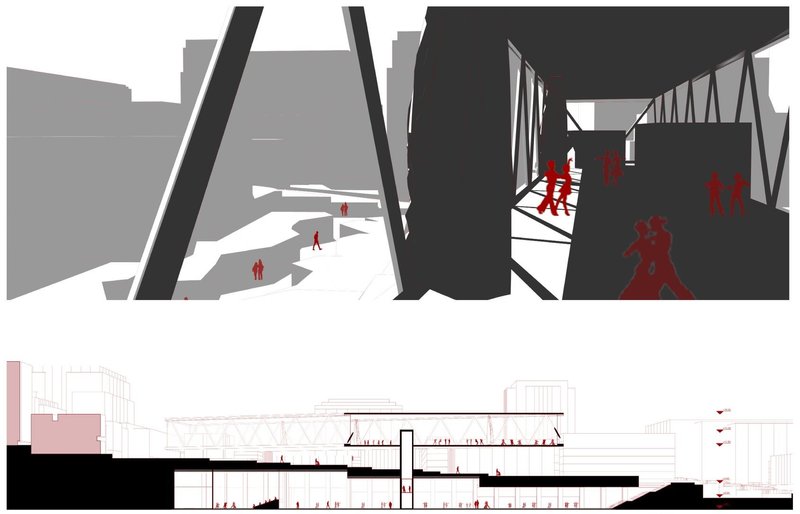 Architectural innovation connecting dance and urban spaces in Buenos Aires.