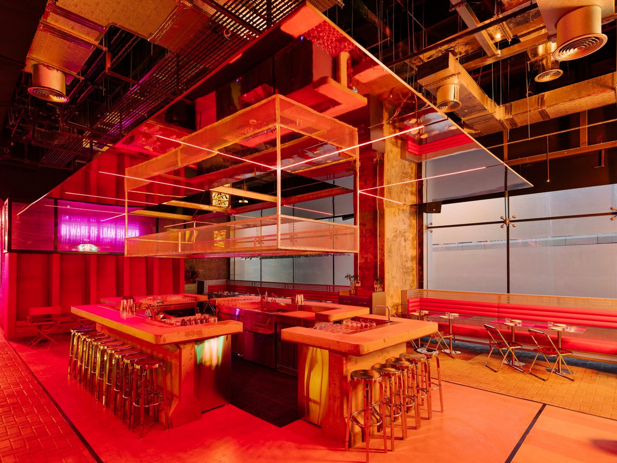 Neon Interior Design: A Modern Twist at Electric Pawn Shop by Accent Design Group