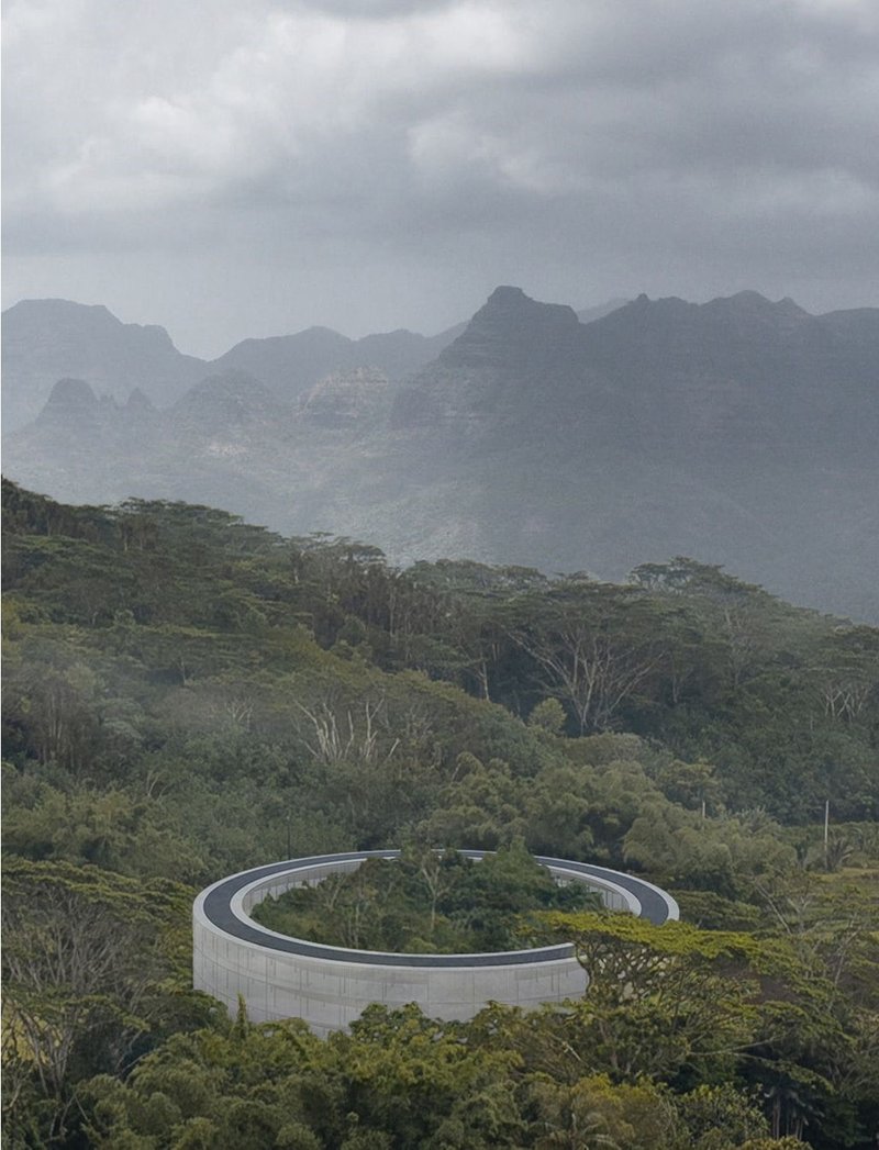 Seamless architecture blending into the natural landscape.