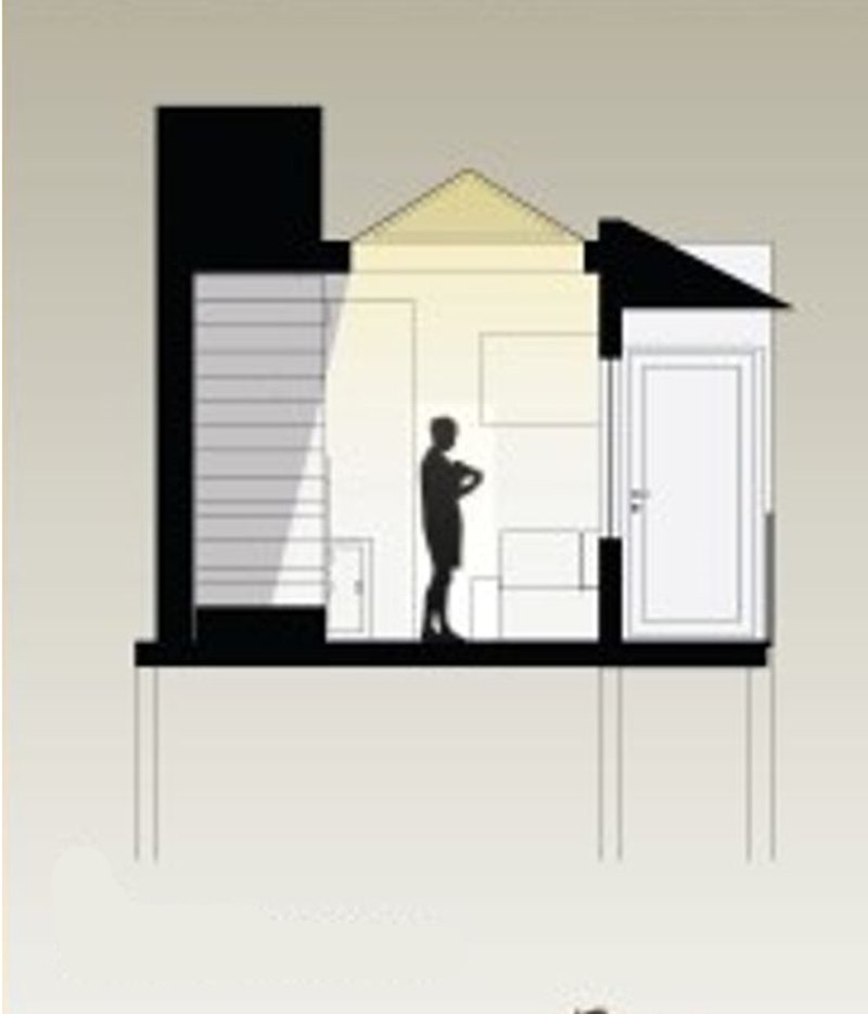Interior layout showcasing natural light and compact space utilization.