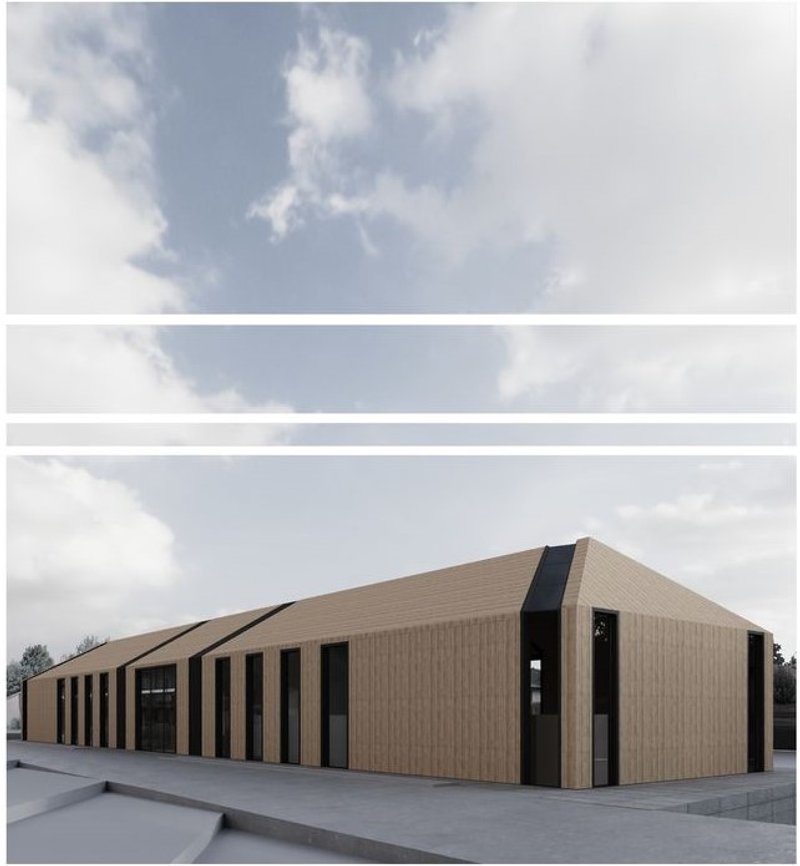 Exterior view of the educational center in rural Rajasthan.