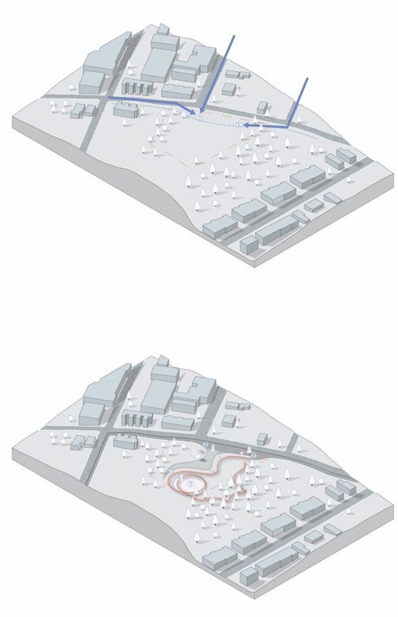 Concept development: Enhancing site accessibility and flow.