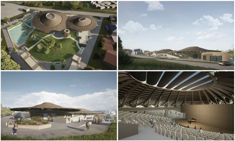 Aerial view of Craft Center for Traditional Japanese Arts.