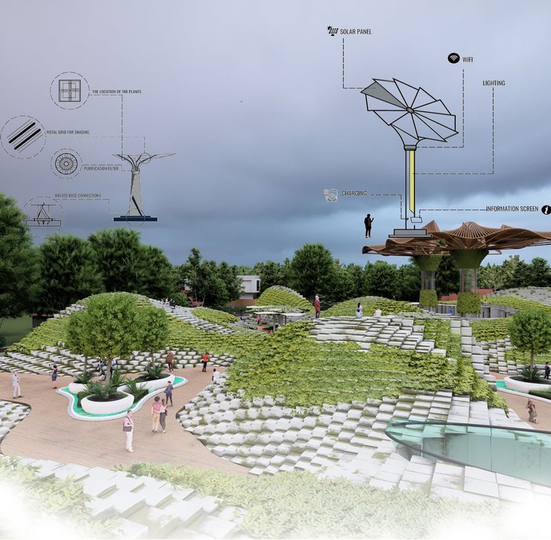 Eco Harmony Pavilion: Merging Nature and Technology Seamlessly.