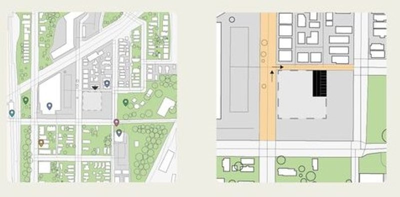 Three Sisters: Site analysis and urban context in Chelyabinsk.