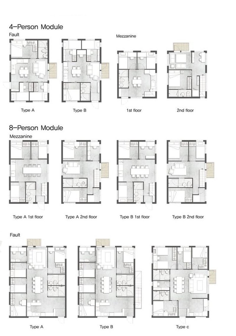 Flexible living: Modular designs adapt to diverse needs in San Victorino.