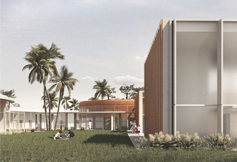 Green space at MarsTrip Space Centre's modern facility.