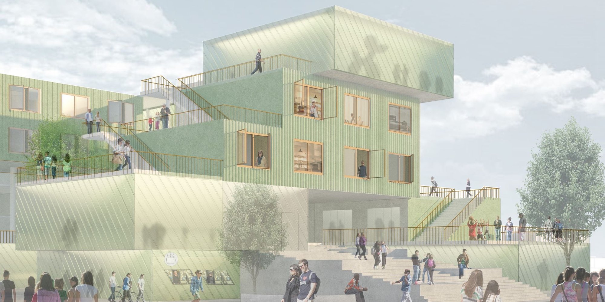 Architecture Community Center Design: Integration through COLLISION by Ramses Allende
