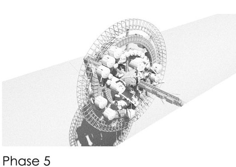 Phase 5: Constructing the rocket annular acceleration orbit.