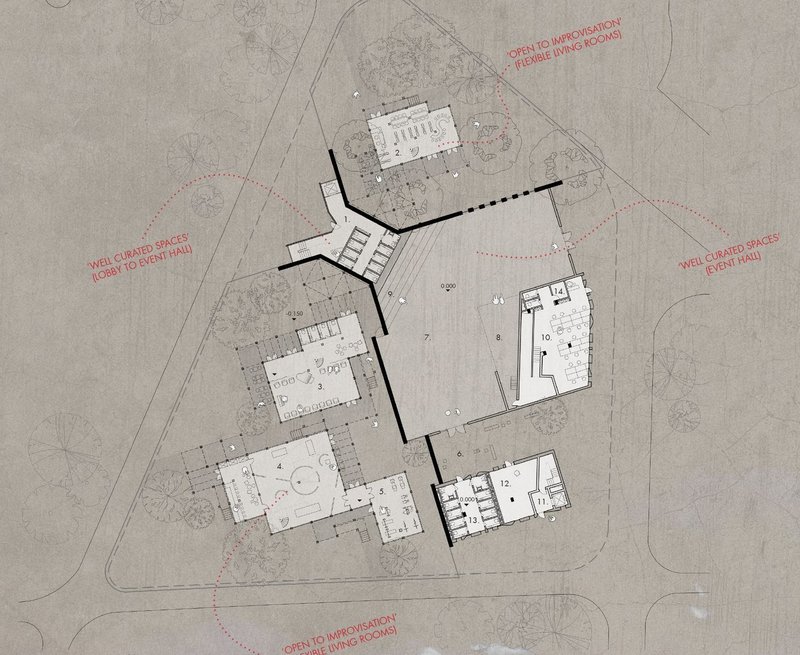 Flexible town hall design for civic engagement.
