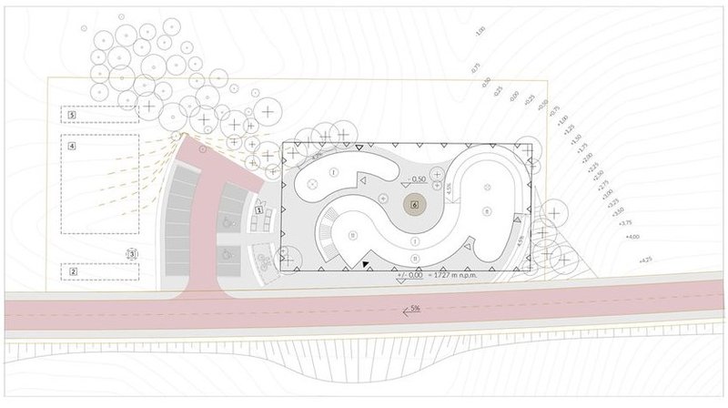Plan view of the Maasai Mara observation center.