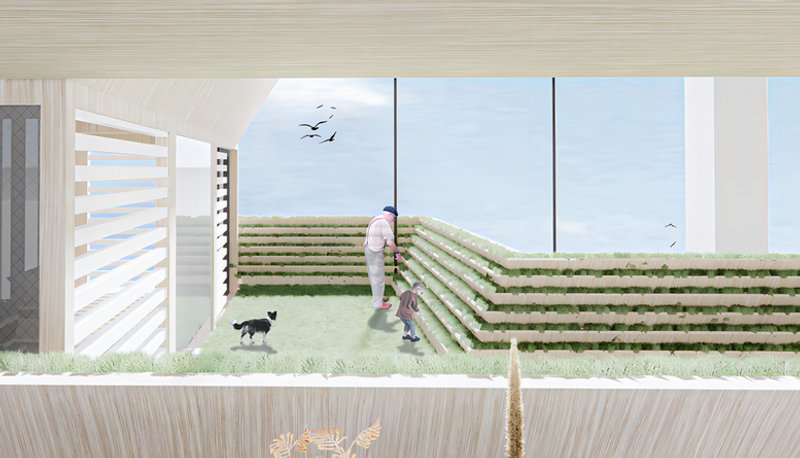 Urban Oasis: Greenery and Connection in Duisburg's Vertical Farm